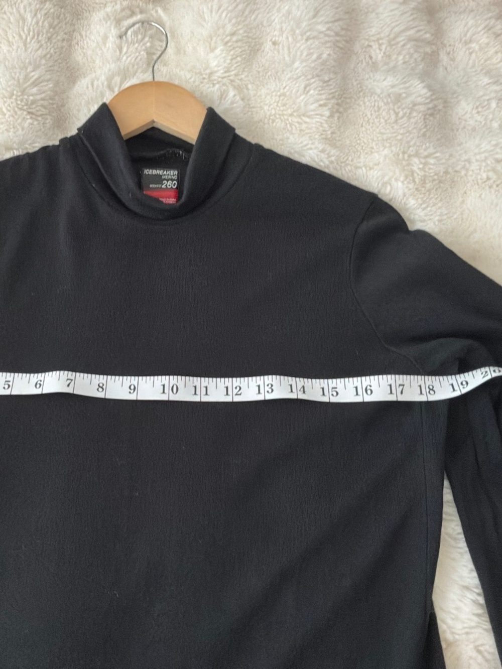 Icebreaker Merino 260 Tech Turtleneck Base Layer Top Black Women’s L - Picture 3 of 5